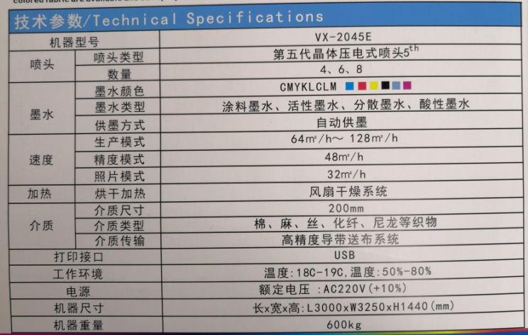 技术参数